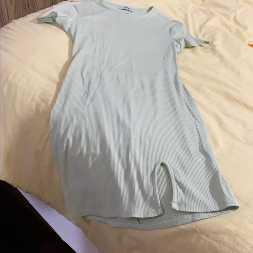 urban outfitters light green open back dress